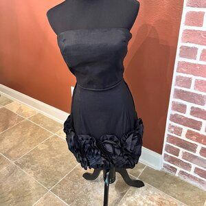 XXI Black Rose Hem Mini Dress SZ L